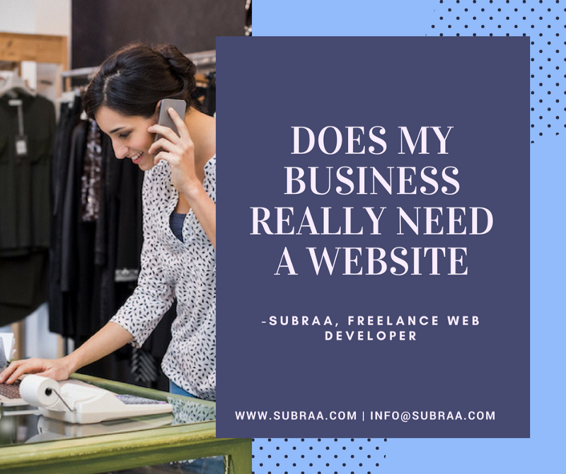 Does my Business need a Website? — By Subraa
